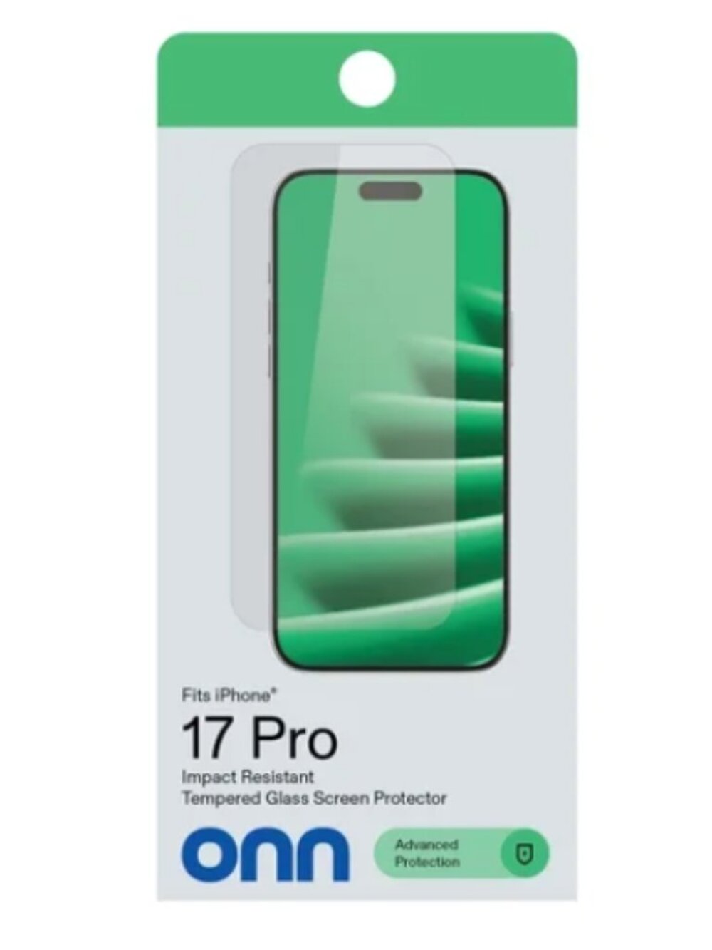 onn Impact Resistant Tempered Glass Screen Protector Tray for IP 17 Pro